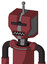 Red Mech With Mechanical Head And Square Mouth And Black Visor Cyclops And Single Antenna