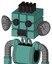 Greenish Mech With Cube Head And Dark Tooth Mouth And Two Eyes And Pipe Hair