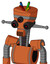 Orange Mech With Vase Head And Speakers Mouth And Three-Eyed And Wire Hair