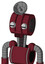 Red Droid With Multi-Toroid Head And Speakers Mouth And Two Eyes And Radar Dish Hat