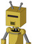 Yellow Droid With Box Head And Speakers Mouth And Black Visor Cyclops And Double Antenna