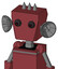 Red Mech With Box Head And Red Eyed And Three Spiked