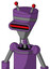 Purple Automaton With Vase Head And Visor Eye And Double Led Antenna