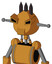 Peach Droid With Rounded Head And Speakers Mouth And Angry Eyes And Three Dark Spikes