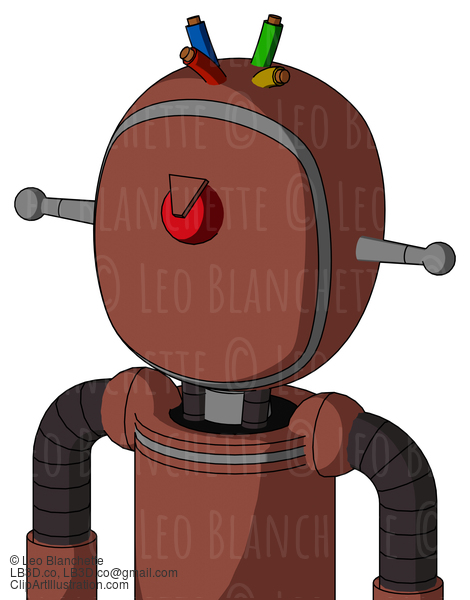 Brown Droid With Bubble Head And Angry Cyclops And Wire Hair #22087