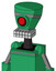 Green Automaton With Vase Head And Keyboard Mouth And Cyclops Eye