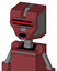 Red Mech With Mechanical Head And Round Mouth And Visor Eye