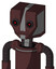Purple Droid With Mechanical Head And Toothy Mouth And Black Glowing Red Eyes