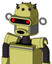 Yellow Robot With Dome Head And Round Mouth And Visor Eye