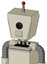Tan Mech With Box Head And Speakers Mouth And Black Cyclops Eye And Single Led Antenna