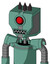 Green Mech With Mechanical Head And Square Mouth And Cyclops Eye And Three Dark Spikes