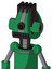 Green Automaton With Droid Head And Keyboard Mouth And Black Cyclops Eye And Pipe Hair