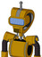 Yellow Droid With Droid Head And Speakers Mouth And Large Blue Visor Eye And Single Antenna