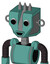 Greenish Mech With Mechanical Head And Happy Mouth And Two Eyes And Three Spiked