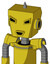 Yellow Droid With Box Head And Happy Mouth And Angry Eyes And Spike Tip