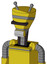 Yellow Droid With Vase Head And Teeth Mouth And Black Visor Cyclops And Double Antenna