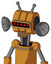 Peach Droid With Multi-Toroid Head And Vent Mouth And Visor Eye And Double Antenna