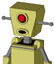 Yellow Robot With Box Head And Round Mouth And Cyclops Eye