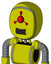 Yellow Robot With Bubble Head And Dark Tooth Mouth And Cyclops Compound Eyes