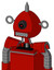 Red Mech With Rounded Head And Square Mouth And Black Cyclops Eye And Spike Tip