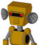Yellow Droid With Box Head And Speakers Mouth And Visor Eye