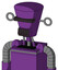 Purple Automaton With Cylinder-Conic Head And Dark Tooth Mouth And Black Visor Cyclops