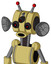 Yellow Droid With Multi-Toroid Head And Round Mouth And Three-Eyed And Double Led Antenna