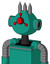 Green Automaton With Rounded Head And Cyclops Compound Eyes And Three Spiked
