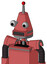 Pinkish Mech With Cone Head And Square Mouth And Two Eyes And Single Led Antenna