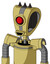 Yellow Droid With Droid Head And Happy Mouth And Cyclops Eye And Three Dark Spikes