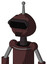 Purple Droid With Rounded Head And Speakers Mouth And Black Visor Eye And Single Antenna