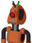 Orange Mech With Droid Head And Pipes Mouth And Cyclops Eye And Wire Hair