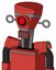 Tomato-Red Droid With Vase Head And Vent Mouth And Cyclops Eye