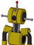 Yellow Automaton With Multi-Toroid Head And Black Cyclops Eye And Single Led Antenna