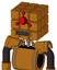 Dirty-Orange Mech With Cube Head And Square Mouth And Cyclops Compound Eyes