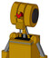 Yellow Droid With Multi-Toroid Head And Speakers Mouth And Angry Cyclops Eye