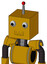 Yellow Droid With Box Head And Toothy Mouth And Two Eyes And Single Led Antenna