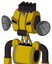 Yellow Droid With Multi-Toroid Head And Dark Tooth Mouth And Angry Eyes And Pipe Hair