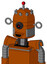 Redish-Orange Mech With Dome Head And Happy Mouth And Black Cyclops Eye And Single Led Antenna
