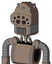 Gray Robot With Dome Head And Vent Mouth And Bug Eyes