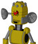 Yellow Automaton With Dome Head And Happy Mouth And Angry Cyclops Eye