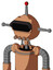 Peach Robot With Rounded Head And Pipes Mouth And Black Visor Eye And Single Led Antenna