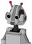 White Automaton With Droid Head And Speakers Mouth And Two Eyes And Double Led Antenna