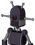 Purple Robot With Dome Head And Dark Tooth Mouth And Black Cyclops Eye And Double Antenna