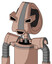 Light-Peach Mech With Droid Head And Happy Mouth And Angry Eyes