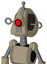 Tan Robot With Droid Head And Toothy Mouth And Cyclops Eye And Single Antenna