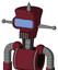Red Droid With Cylinder-Conic Head And Vent Mouth And Large Blue Visor Eye And Spike Tip