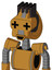 Yellowish Droid With Droid Head And Happy Mouth And Plus Sign Eyes And Pipe Hair
