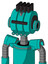 Greenish Robot With Multi-Toroid Head And Pipes Mouth And Black Visor Cyclops And Pipe Hair