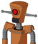 Orange Droid With Cylinder-Conic Head And Dark Tooth Mouth And Cyclops Eye